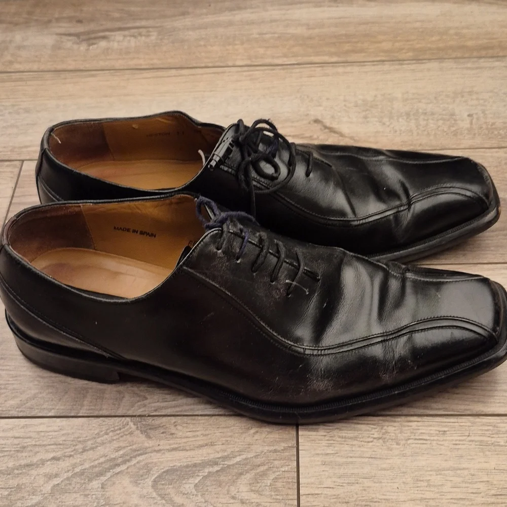 MEZLAN Spain Pravia Black Leather Sz 11 M Mens Lace Up Dress‎ Shoes